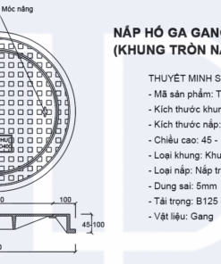 BVKT nắp gang khung tròn d850