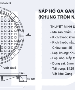 Bản vẽ nắp gang khung tròn D1000