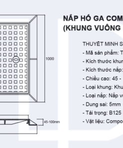bản vẽ kỹ thuật nắp composite 1000x1000