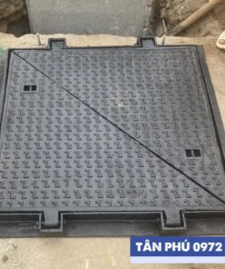 Nắp bể cáp thông tin 2 cánh 890x890