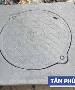 Nắp Hố Ga Composite 1000x1000 Khung Dương Nắp Tròn - mẫu 2