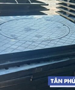 Nắp Hố Ga Composite 1000x1000 Khung Dương Nắp Tròn - mẫu 3