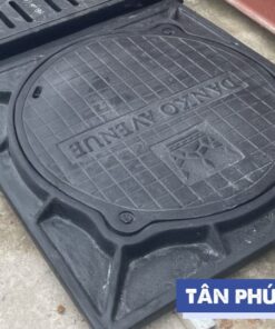 Nắp hố ga composite 900x900 khung âm nắp tròn 1