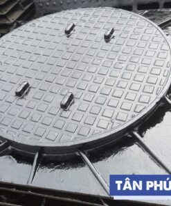 Nắp hố ga gang 900x900 (khung âm nắp tròn) mã TP-KA900 mẫu 3